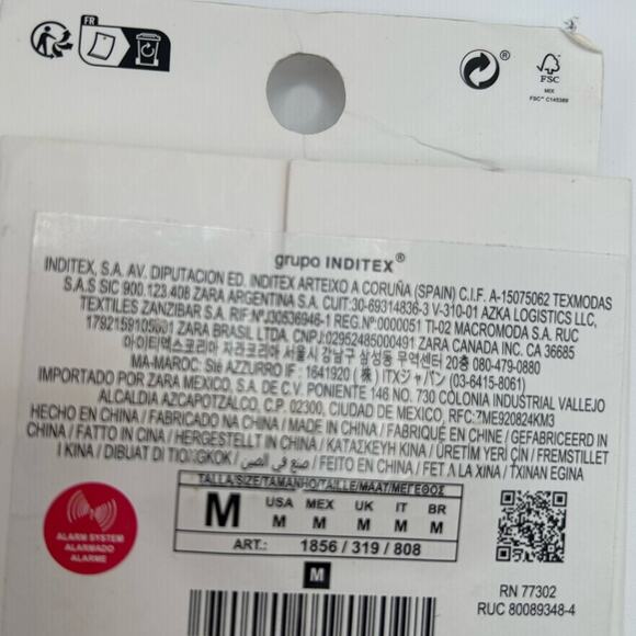 NWT Zara Silver Asymmetric Heart Shaped Metal Earrings with Faux Pearl Appliqué - Picture 3 of 3